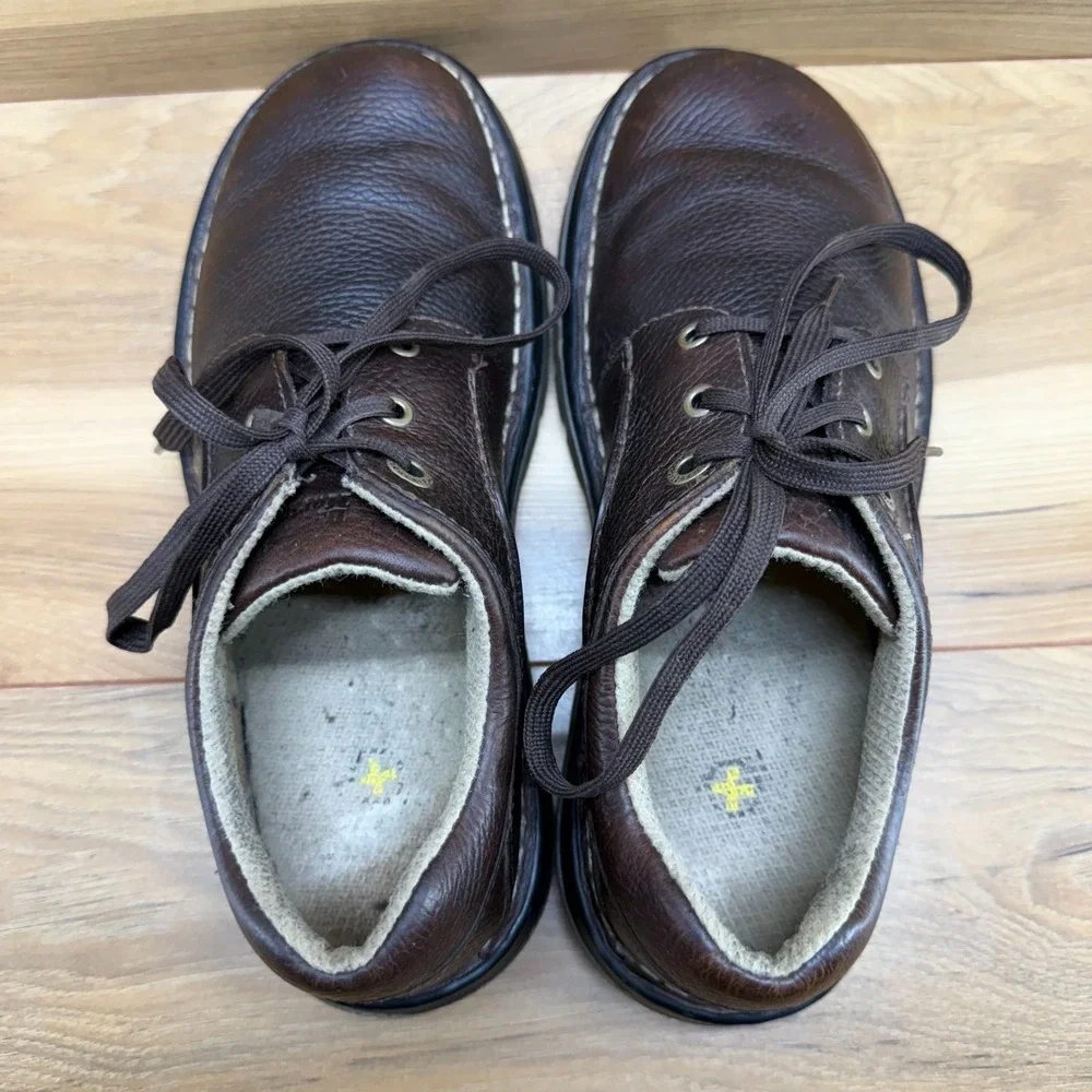 Dr Martens Brown Leather Oxfords Mens 8 Low Top Casual Shoes EU 41